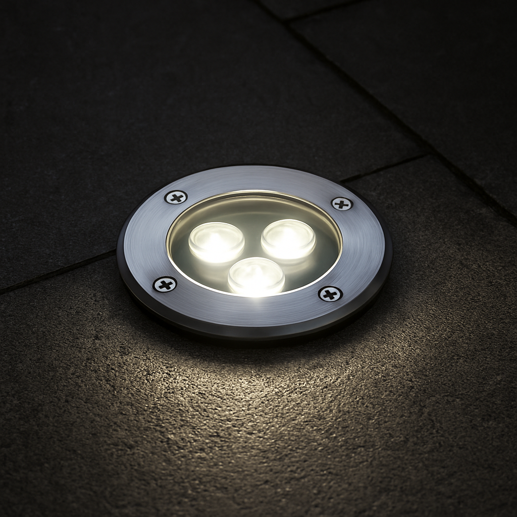 Spot LED Encastrable Extérieur 3W IP67 Étanche – Lumière Souterraine pour Jardin & Allée (Andromeda) LUMICONCEPT