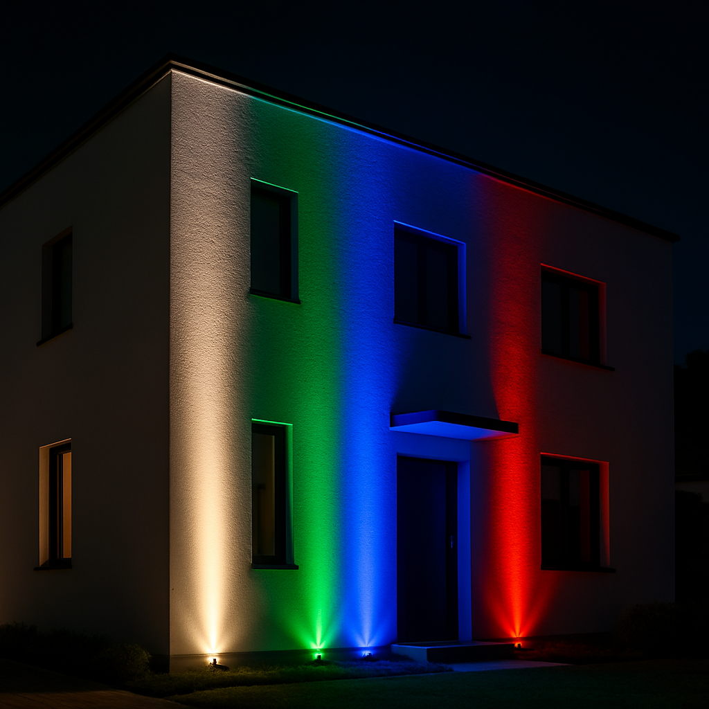 Projecteur LED Extérieur Étanche IP65 – 9/20W, Éclairage Paysager RGB avec Angle Réglable (Andromeda) LUMICONCEPT