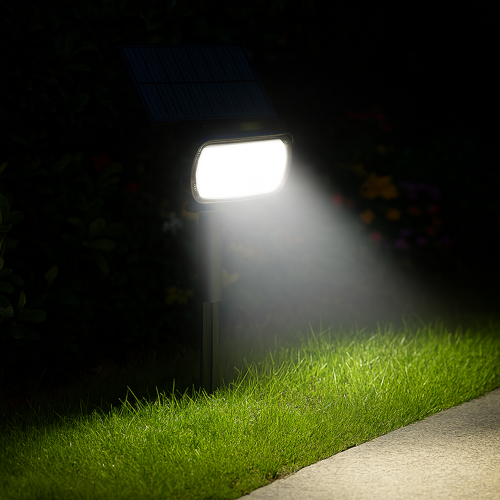 Projecteur Solaire LED 136 LED avec 3 Modes – Éclairage Extérieur Jardin & Allée, Étanche IP65 (Aquila) LUMICONCEPT