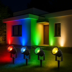 Projecteur LED de Jardin sur Piquet 10W – Étanche IP65, Éclairage Extérieur AC/DC (Cassiopeia) LUMICONCEPT