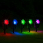 Lot de 4 Projecteurs Solaire LED Extérieur RGB Multicolore – Étanche IP65 (Draco) LUMICONCEPT