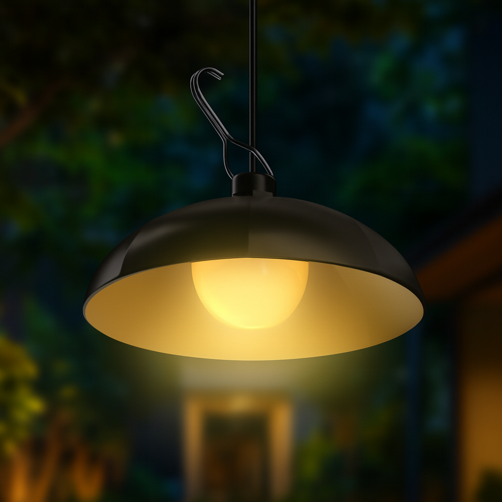 Suspension Solaire LED – Simple ou Double Tête, Télécommande, Lumière Blanche, Étanche IP44, Éclairage Intérieur/Extérieur (Andromeda) LUMICONCEPT