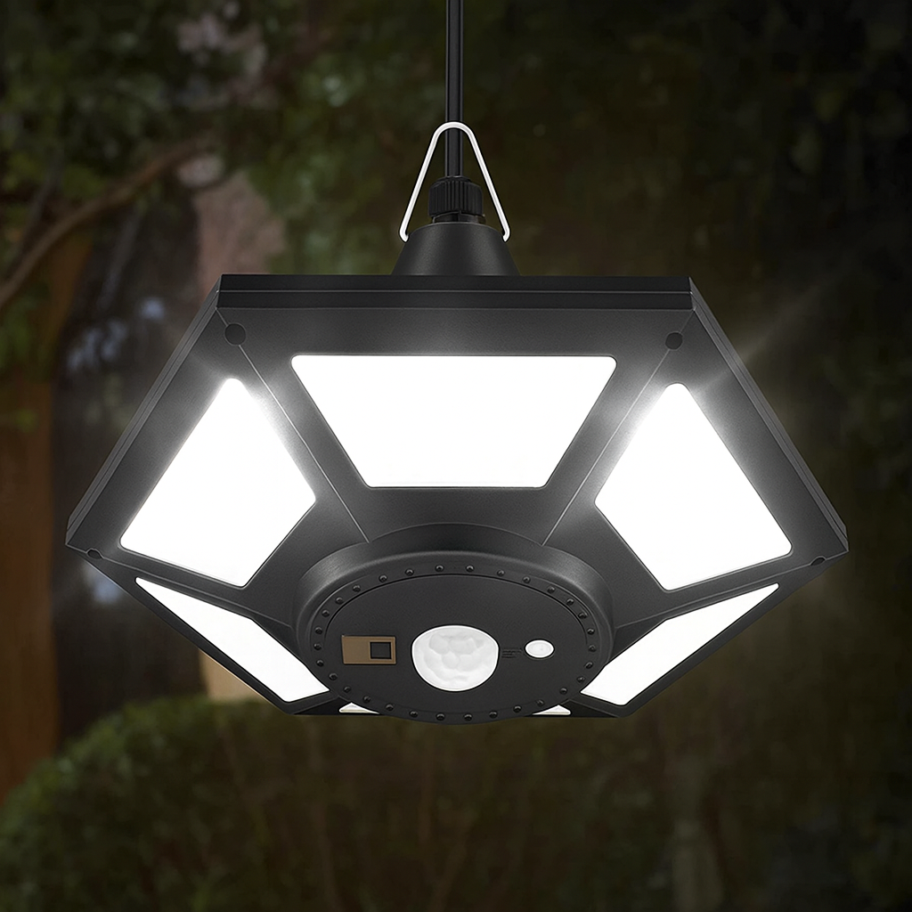 Suspension Solaire LED – 180 LED Ultra-Lumineuses, Télécommande, Détecteur de Mouvement, 5 Modes, Étanche IP65 (Cygnus) LUMICONCEPT